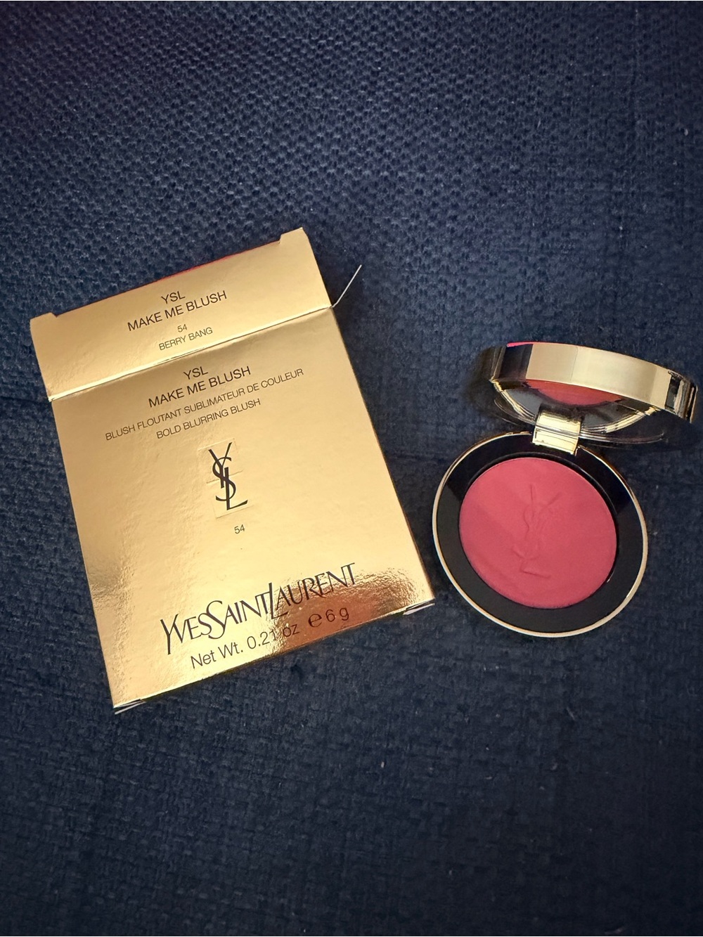 BNIB YSL Beauty Make Me Blush Cream-to-Powder Blush — Berry Bang